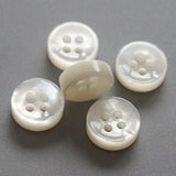 20 Pieces 10Mm (2/5 Inch) Genuine White Mother Of Pearl Buttons For Sh