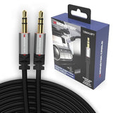 Monster Gen2 Essentials Audio Cable 3.5mm Male to Male Aux Cord for Car, iPhones, Headphones, 4.9FT Duraflex Jacket, Gold-Plated Connectors, Superior Sound Quality and Durable Cable