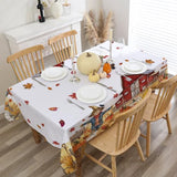 Fall Tablecloth 60x84 Inch Rectangle Pumpkin Fade Resistant