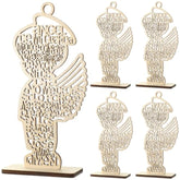 18 Pcs Guardian Angel Wings Boy Wooden Baptism Centerpiece For Table,Centros De Mesa Para Bautizo, Religious Baptism Favors For Baby Shower Wedding Party Decor