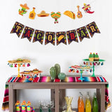 Taco Bar Banner, Mexican Fiesta Party Decorations for Cinco De Mayo & Celebrations