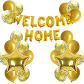 24pcs Welcome Home Letter Banner with Star Confetti Balloons for Military Party Decor