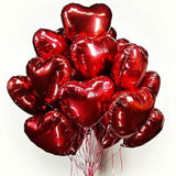 30 Pcs Red Heart Balloons 18" Foil Love Balloons Mylar Balloons, Heart Balloons Valentines Day Decorations Balloons For Valentines Day,Propose Wedding Party Backdrop Birthday Party Supplies