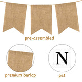 26 Pack Diy Burlap Banner Set Include Letter Stencil, Design Swallowtail Flags For Kids And Adults, Handwriting Banner For Birthday And Independence Party, Unique Hand Draw Home Summer Decor