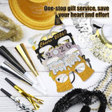 96Pcs New Year Eve 2026 Party Supplies Hats Glasses Necklaces Blowouts for 24 Guests