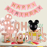 Oh Twodles Birthday Balloons, Oh Twodles Balloon Banner Party Supplies Number 2 Balloon For 2Nd Second Boy Birthday Party Decoration 12Pcs Kit Of (Rose Gold)