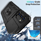 Samsung Galaxy A25 5G Case with Camera Lens Cover, HD Screen Protector, 10 FT Military Grade Drop Protection, Magnetic Ring Holder Kickstand Protective Phone Case for Galaxy A25 5G, Black