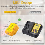 Mini Car Battery Charger For Dewalt 20V 18V Li-Ion Battery, Replace For Dcb112, 2A Mini Vehicle Charger For Max Xr Dcb201 Dcb202 Dcb203 Battery (Charger Only)