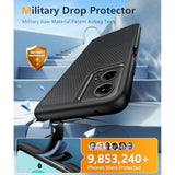 Moto G 5G 2024 Dual-Layer Rugged Shockproof Case Military Drop Protection Black