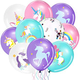 45 Pieces Unicorn Latex Balloons Rainbow Birthday Party Decorations Purple Pink Blue Confetti Balloons Supplies For Unicorn Theme Birthday Baby Shower Wedding Party Garland Decoration