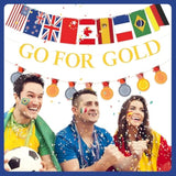 "Go For Gold" Championship Trophy Banner Sports Competition Party Backdrop Decor