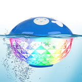 Bluetooth Pool Speaker with Colorful Light, Portable Floating Pool Speaker IP68 Waterproof,Built-in Mic, Floatable Crystal Clear Sound Wireless