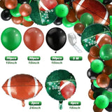 97-Piece Football Balloon Arch Set with Foil, Latex Balloons & Strip for Sports Party Decor