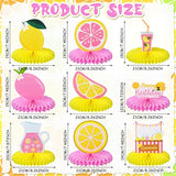 9 Pcs Pink Lemonade Party Honeycomb Centerpieces Lemon Honeycomb Cente