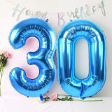 40-Inch Blue Number 10 Foil Balloon for Birthday Anniversary Graduation Decor