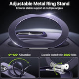 Case For Iphone 14Pro, 360 Rotatable Ring Stand, Raised Camera Frame, Shockproof With Magsafe Purple