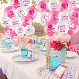 60 Pcs Breast Cancer Awareness Balloons 12 Inch Pink Ribbon Balloon