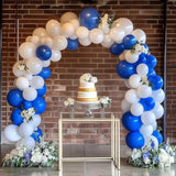 129pcs Dark Blue Balloons in Various Sizes for Garland Arch - Birthday, Baby Shower Decor