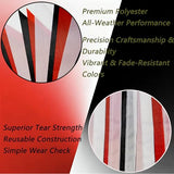 Red White and Black Pennant Banner String Kids Party DIY Garland for Birthdays School Carnivals Outdoor Games Bug Themed Events Slumber Party Backyard Adventures Weddings 66Ft 60Pcs