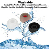 Replacement Earbud Tips Silicone Earbud Covers Ear Tips Fit Most In-Ear Earbuds(Inner Hole 4.5Mm -6Mm) Headphone Rubber Tips Eartips 9 Pairs S M L