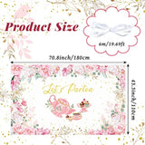 “Let’s ParTea” Tea Party Backdrop Banner for Shower & Birthday Photos