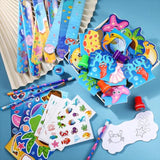 120 Pcs Under the Sea Party Favors with Stickers and Stampers for Kids