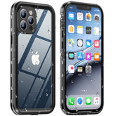 Design For Iphone 12 Pro Max Case Waterproof, Full Body Underwater Dustproof Shockproof Case Built-In Screen Protector - Clear