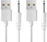 2 Pack 2.7FT USB to DC 2.5mm Charging Cable Replacement Power Cord