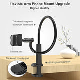 Phone Holder Bed Gooseneck Mount - Flexible Arm 360 Mount Clip Adjustable Bracket Clamp Stand Compatible With Cell Phone 11 Pro Xs Max Xr X 8 7 6 Plus 5 4, Samsung S10 S9 S8 For Bedroom Desk