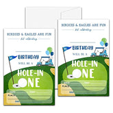 1St Golf Birthday Party Invitation, Hole In One Themed Fill-In Invites, 20 Invitations With Envelopes For Men & Women (4" X 6"), Adults Golf Party Favors Decorations And Supplies -52