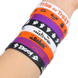 Halloween Silicone Wristbands,40 Pcs Rubber Bracelets Halloween Party Favor Trick Or Treat Gifts And Goodie Bag Fillers