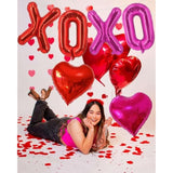 Xoxo Balloons Red Pink Xoxo Heart Balloons Valentines Day Decorations For For Valentines Day Bridal Shower Wedding Romantic Special Night Party Supplies Decorations