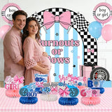 Burnouts or Bows Table Centerpieces for Gender Reveal Party Decorations