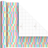 Hallmark Wrapping Paper Mini Rolls, 3-Pack (Blue Plaid, Spring Flowers, Rainbow Stripes) for Birthdays, Baby Showers, Mother's Day, Any Occasion - 45 Sq. Ft. Total