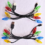 2 Pack Christmas Light Phone Charger Cord Charging Cable Usb-A To Light-Ning 55"/10 Led Festive Bulb Cables Compatible With Phone/I 5~13/14 Plus Pro X Xr Xs Max Mini, Multicolor