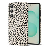 Cheetah Print Phone Case For Samsung Galaxy S25 Plus Case Girly, Cute Leopard Case For Women, Luxury Trendy Retro Animal Print Design, Aesthetic Pattern Hard Shell Plastic Cover, Beige Dots