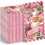 100 Pcs Christmas Paper Napkins Pink Christmas Napkins Christmas Disposable Napkins Santa Claus Napkins Merry Christmas Disposable Hand Towels For Bathroom Xmas Birthday Party Holiday Supplies