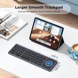 Foldable Keyboard With Touchpad, Bluetooth Wireless Portable Keyboard, Rechargeable Ultra Slim Pocket Folding Keyboards, Full Size Keys, Travel For Ios Android Windows Laptop Pc Tablet