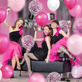 Metallic Pink Balloon Arch Kit - 12 Inch, Pack Of 60 | Pink Confetti Balloons For Princess Birthday Decorations, Birthday Decorations For Women | Baby Shower | Graduation Decoration Balloons