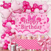 Wildflower Birthday Decorations For Women Girls, Sage Green Dusty Pink Balloon Arch Garland Kit With Floral Happy Birthday Backdrop, 12 Cupcake Toppers, Boho Spring Garden Party Supplies