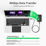 Long Usb C To Usb C Cable 10Ft/3 M Compatible With Thunderbolt 4/3,Usb4 Cable 40Gbps Data,Type C 240W Fast Charging,8K/4K Hd Video For Monitor,Usbc Male To Male Apply To Laptop,Hub,Tablet,Smartphone.