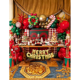 Christmas Balloon Garland Arch Kit, 132Pcs Red Green Gold Xmas Balloons With Candy Cane, Wreath, Star, Merry Christmas Foil Balloons For Xmas Decor, Holiday Party Supplies Indoor Outdoor