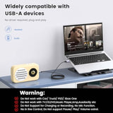 Usb To 3.5Mm Trs Audio Jack Adapter, Usb Male To 3.5Mm Aux Stereo Audio Cable, Nylon Braided Usb To Aux Converter For Pc, Laptop, Windows, Mac Osx, Headphones?Does Not Support In Vehicle?