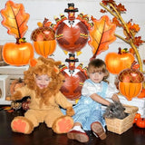 Thanksgiving Balloons Fall Leaf Pine Cone Pumpkin Turkey Party Decorations