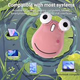 2.4G Wireless Mouse Cute Frog Computer Mouse Bluetooth Mouse Usb Optical 1600Dpi Mouse Portable Travel Dual-Mode Cordless Mice With Receiver For Laptop, Pc, Notebook (Pink)
