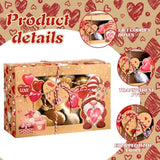24 Pcs Valentine'S Day Bakery Treat Boxes Cookie Gift Candy Boxes With Window Valentines Dessert Jars Heart Themed Cupcake Bins Heart Container For Pastries Doughnut Brownies Truffles
