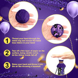 30pcs Hand Throw Confetti Poppers Black Purple Party Decor
