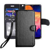 Premium PU Leather Wallet Flip Protective Phone Case Cover with Card Slots and Kickstand for Samsung Galaxy A10E A10 E 2019