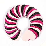 62Ft Hot Pink & Black Heart Streamers Birthday/Wedding Hanging Garland Banner