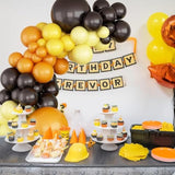 Balloons Garland Kit, Retro Orange Black Yellow Balloon Arch Kit Construction Balloon Arch, Latex Party Balloons For Birthday Wedding Baby Shower Engagement Construction Quarantine Party Decoration